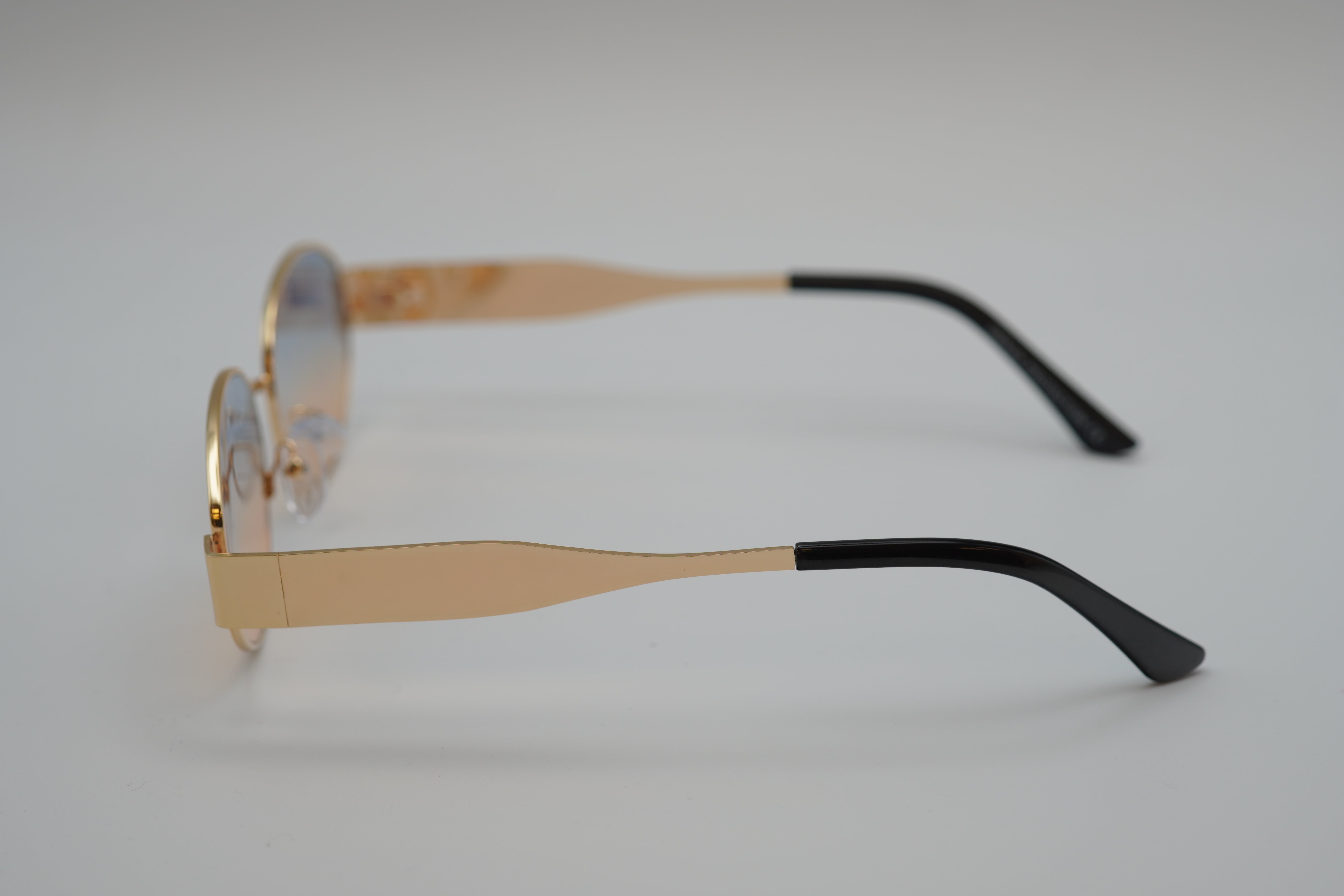 CV5107 DORE VERRE BLEU/JAUNE