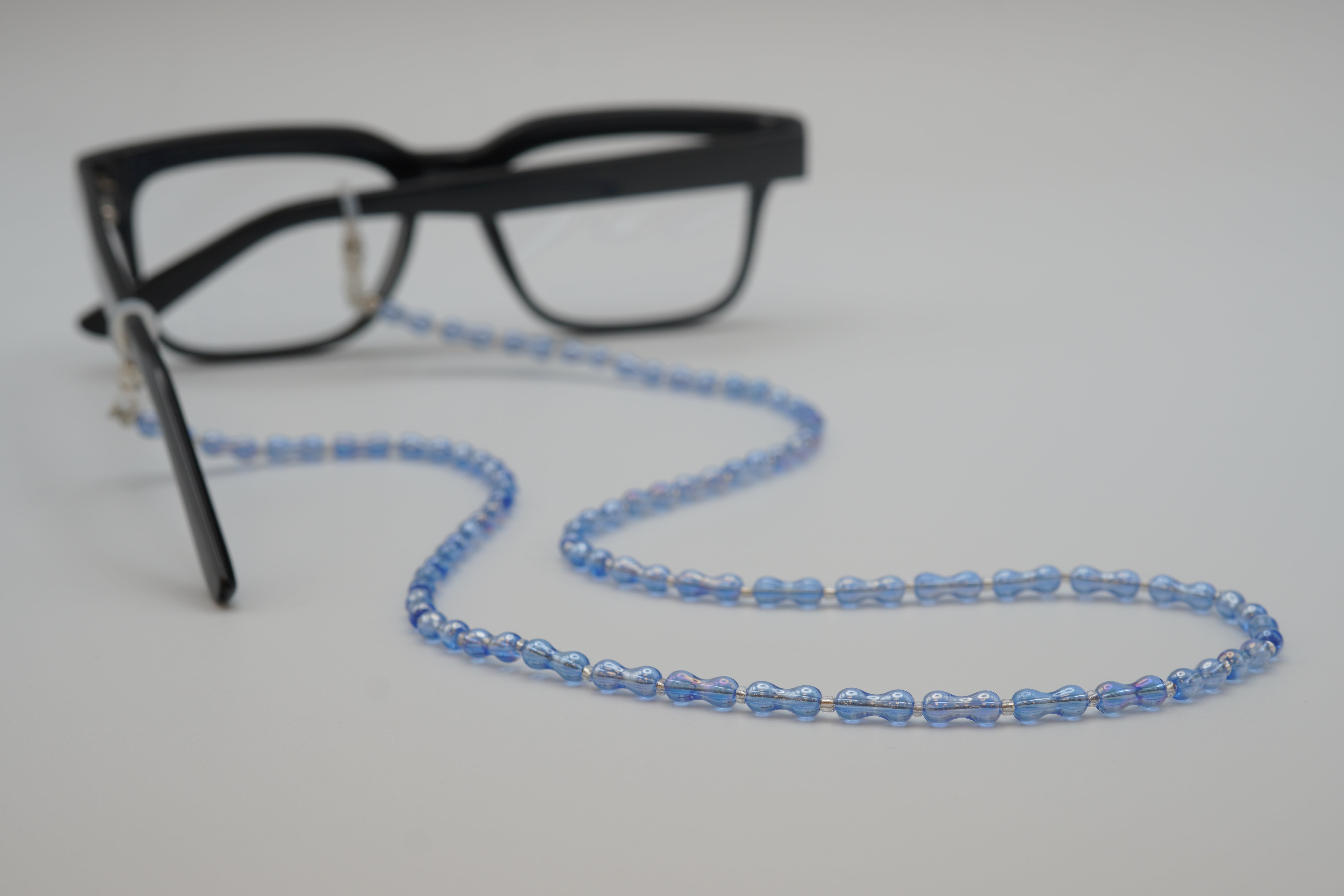 CORDON PERLES BULLES BLEUES