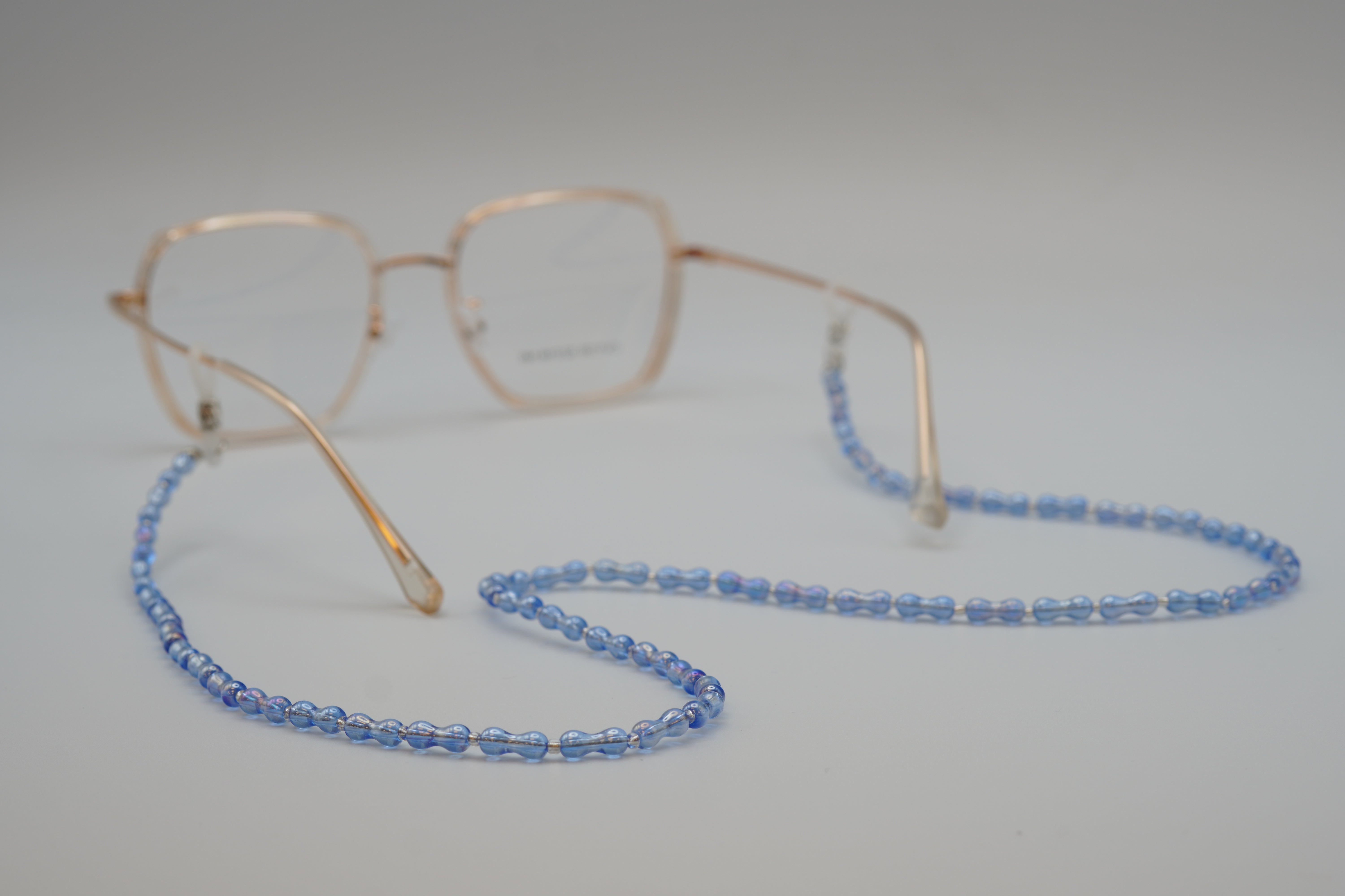 CORDON PERLES BULLES BLEUES