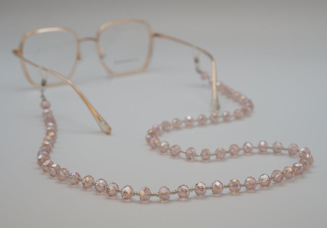 CORDON PERLES TRANSLUCIDES ROSE