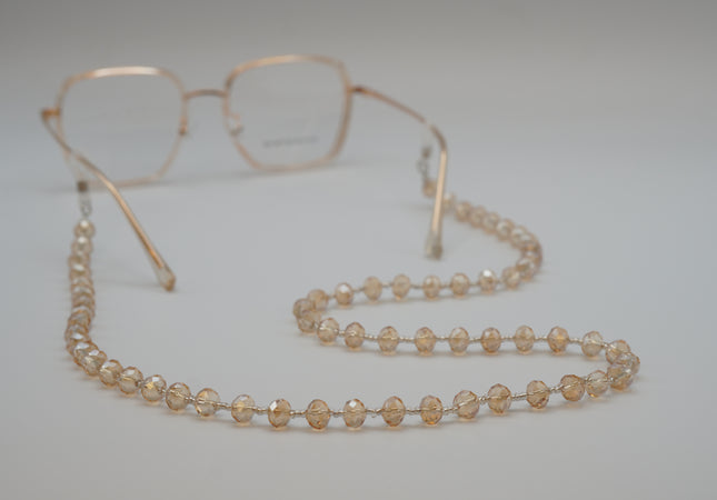 CORDON PERLES TRANSLUCIDES ORANGES